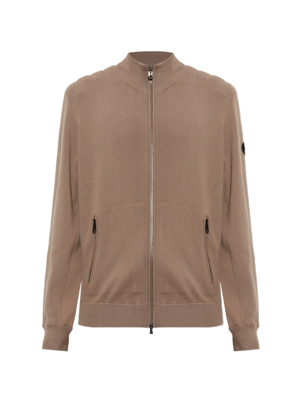 BOGNER Zip-up Panelled Sweatshirt in Brown
