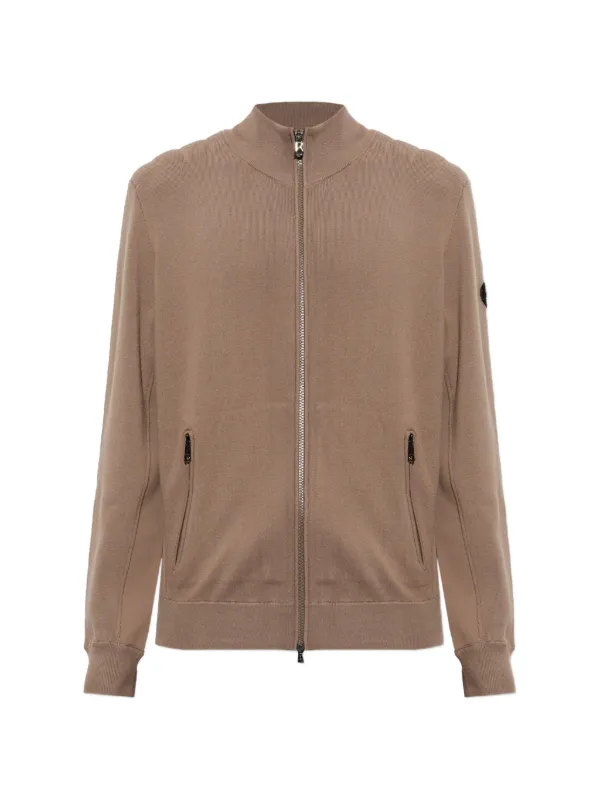 Bogner Zip-up Panelled Sweatshirt in Brown