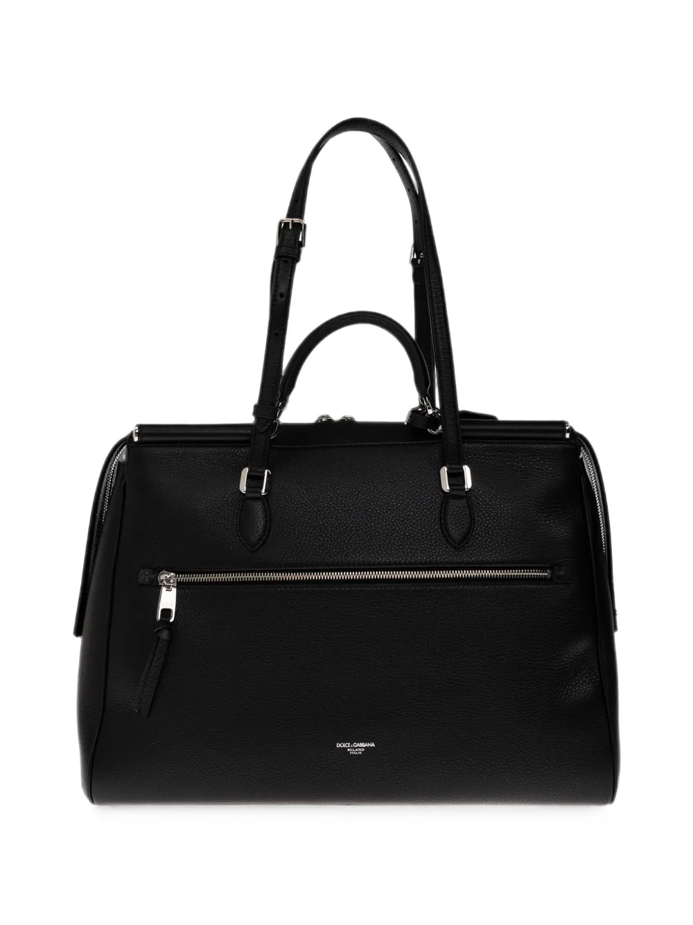 Dolce & Gabbana Vittoria leren shopper Zwart