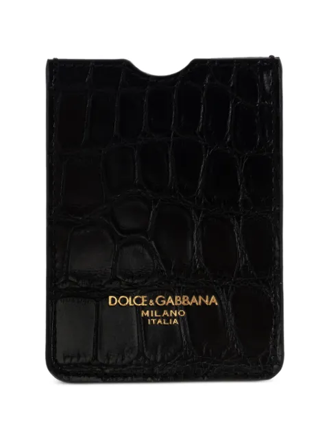 Dolce & Gabbana croc-effect leather cardholder