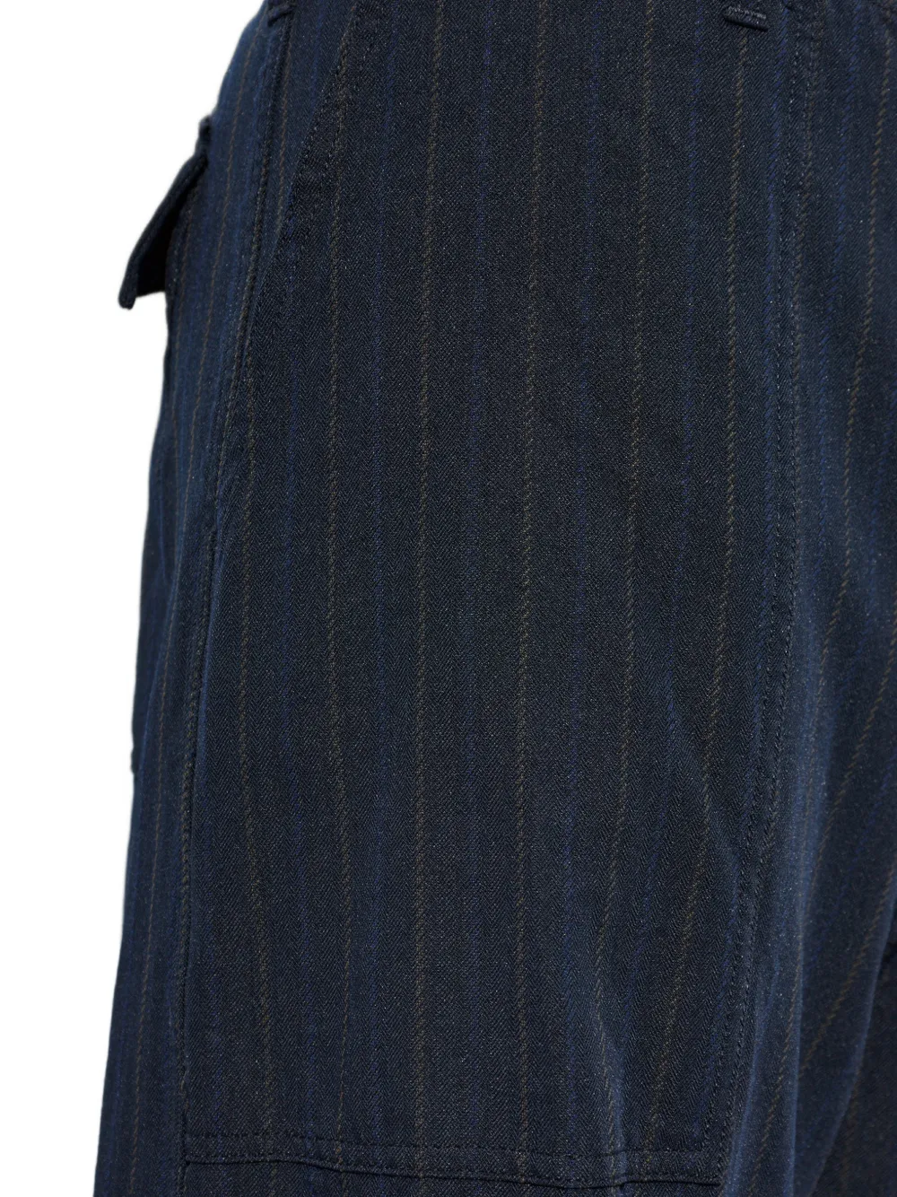 Comme des Garçons Homme Plus Broek met krijtstreep Blauw