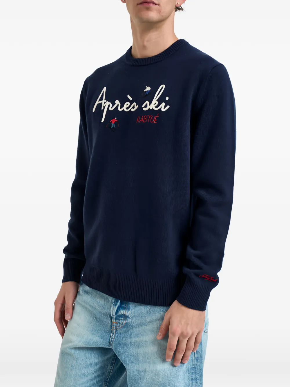 MC2 Saint Barth Après-ski embroidered sweater Blauw