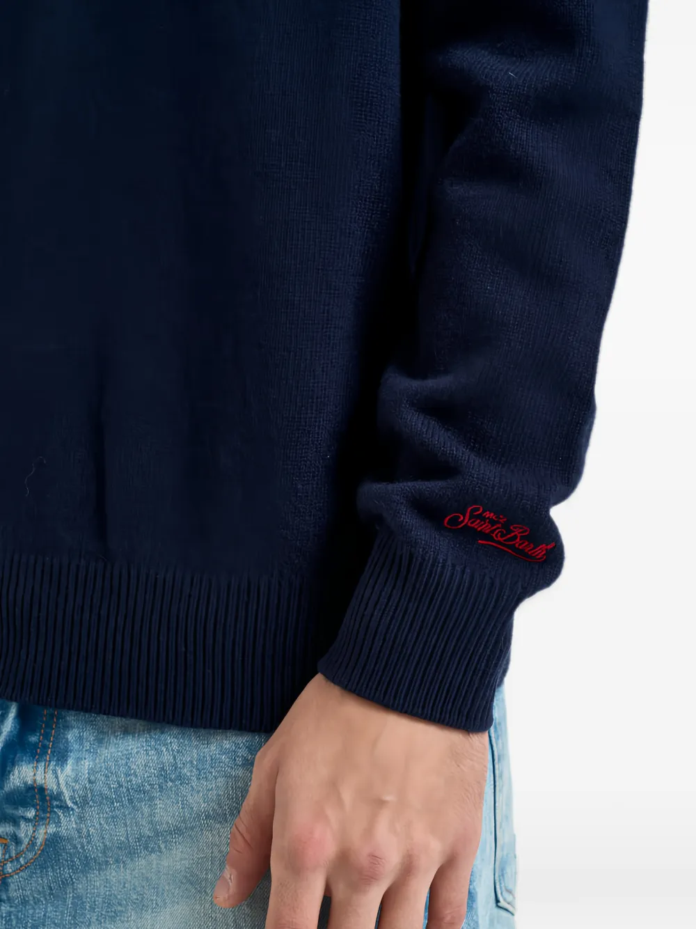 MC2 Saint Barth Après-ski embroidered sweater Blauw