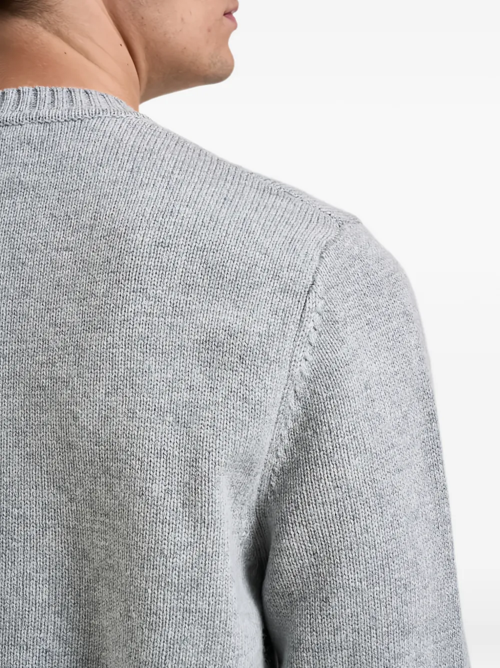 MC2 Saint Barth grey Bombardino Light sweater with Après Ski embroidery Grijs