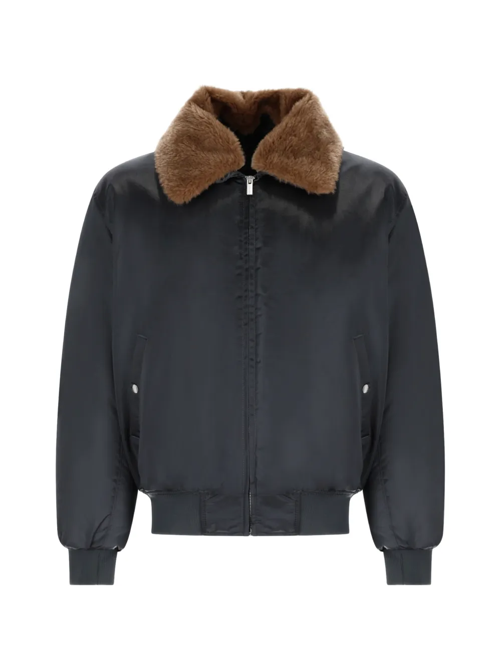 Drôle De Monsieur fur collar bomber jacket Grijs