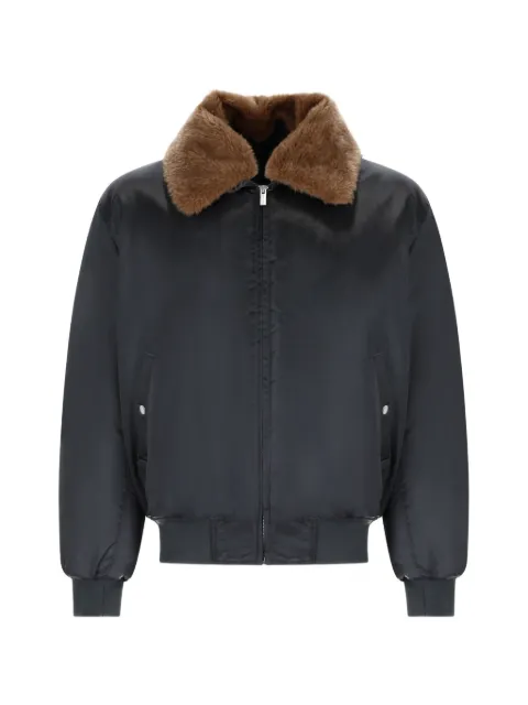 Drôle De Monsieur fur collar bomber jacket