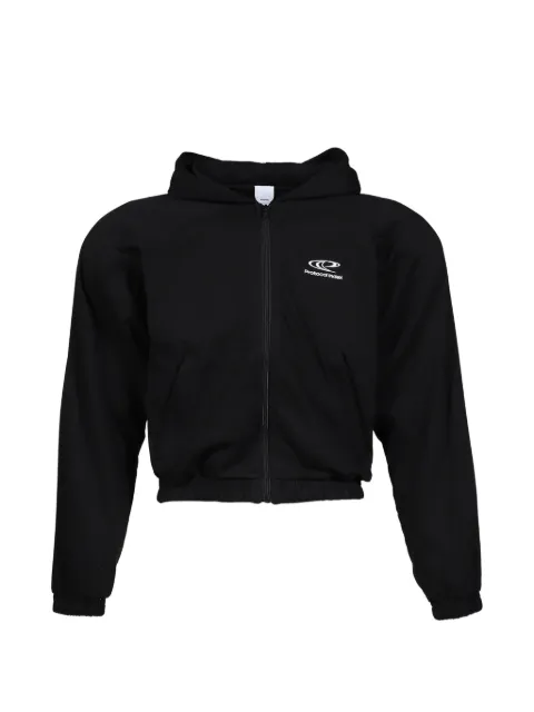 PROTOCOL INDEX logo-embroidered zip-up hoodie
