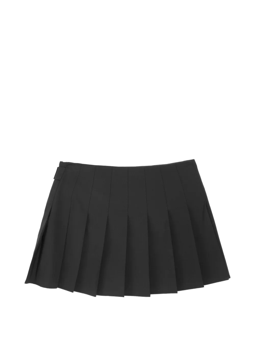 Vera Wang buckle-detail pleated skirt - Nero