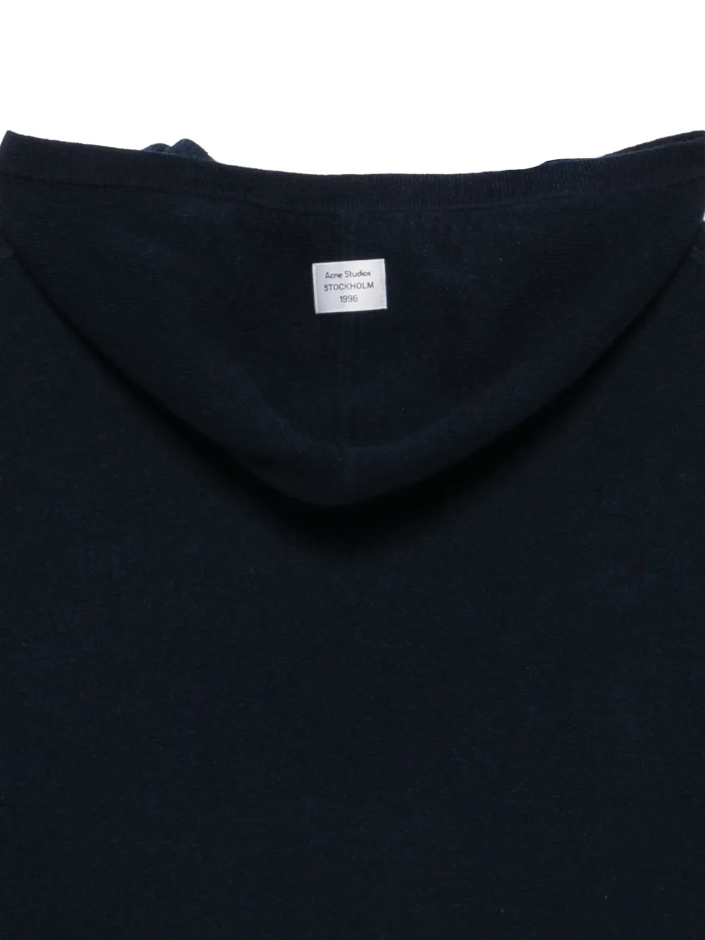 Acne Studios knitted pouch-pocket hoodie Blauw