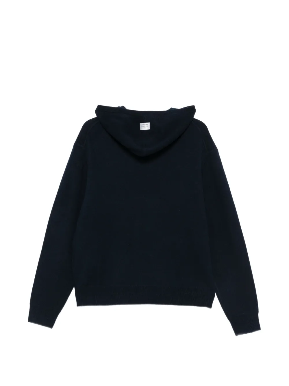 Acne Studios knitted pouch-pocket hoodie Blauw