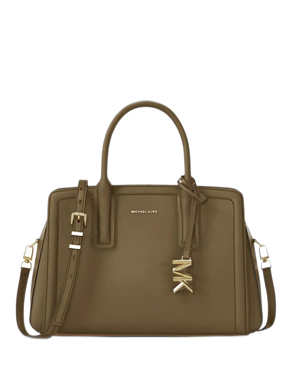 Michael Michael Kors Laila small pebbled leather satchel - Verde