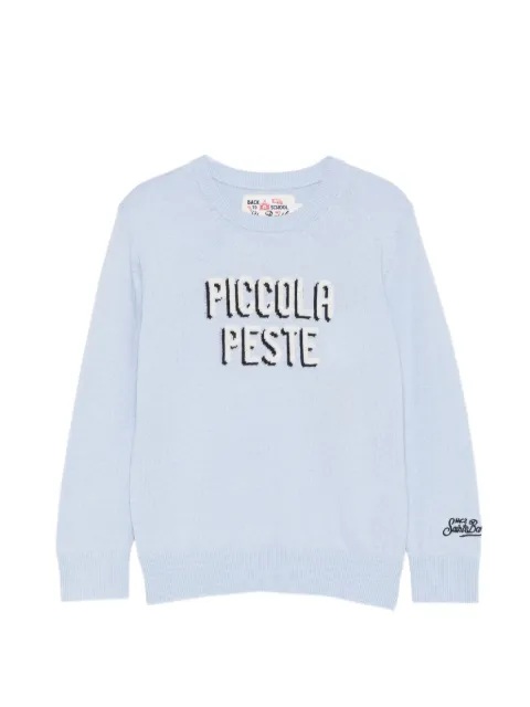 MC2 Saint Barth Kids Douglas slogan-intarsia sweater