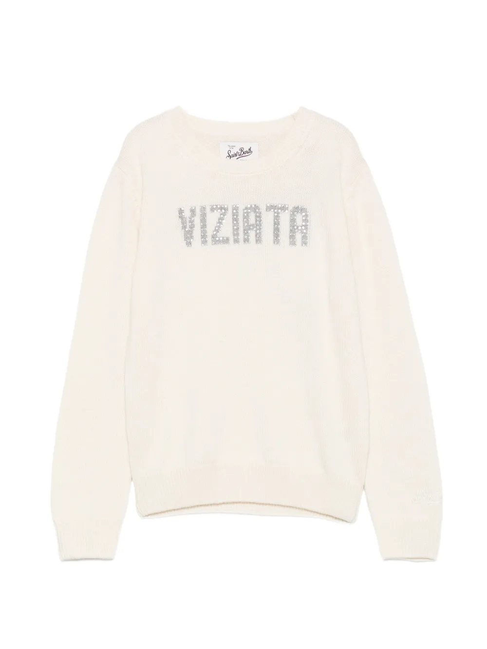 MC2 Saint Barth Kids Princess rhinestone-embellished sweater Beige