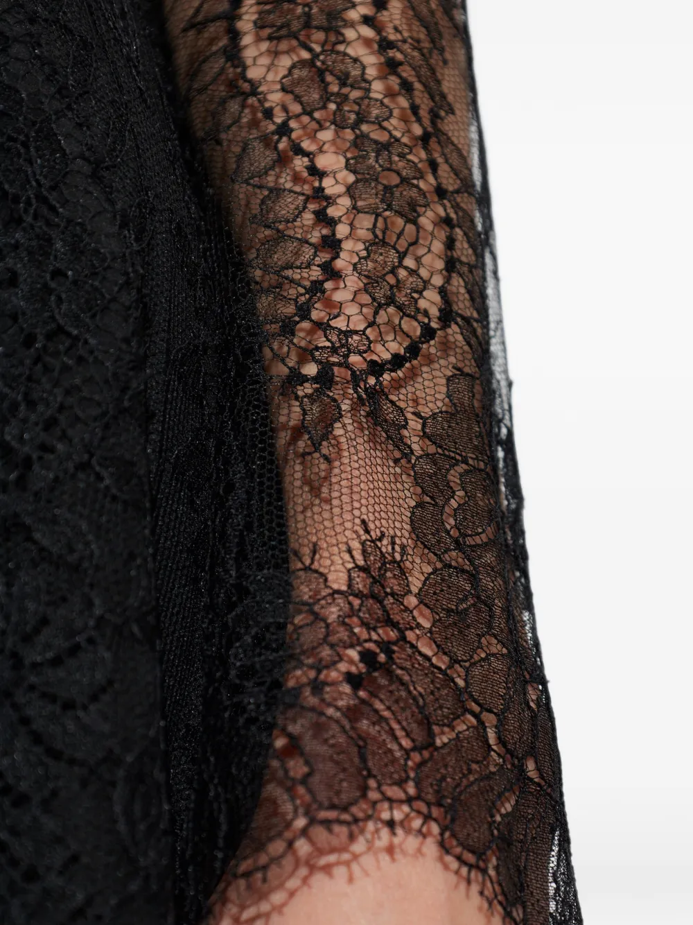 Dolce & Gabbana Chantilly kanten jurk Zwart