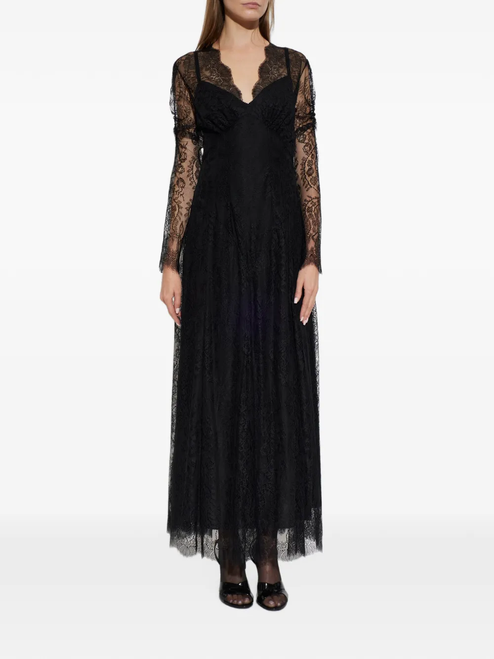 Dolce & Gabbana Chantilly kanten jurk Zwart