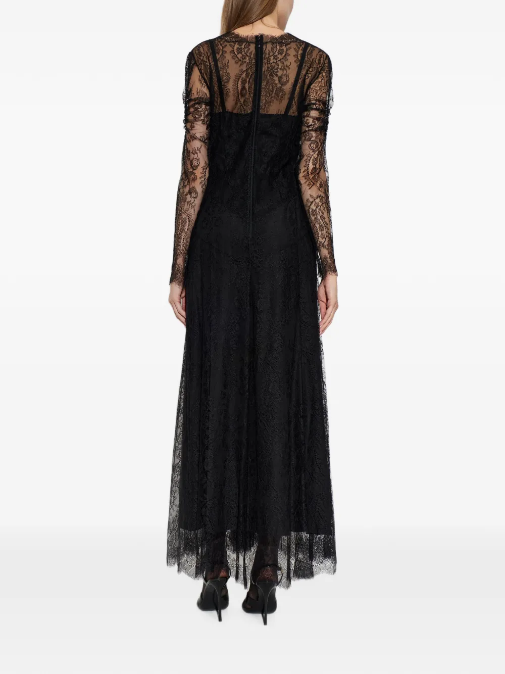 Dolce & Gabbana Chantilly kanten jurk Zwart