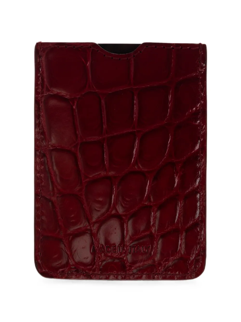 Dolce & Gabbana croc-effect leather card holder Rood