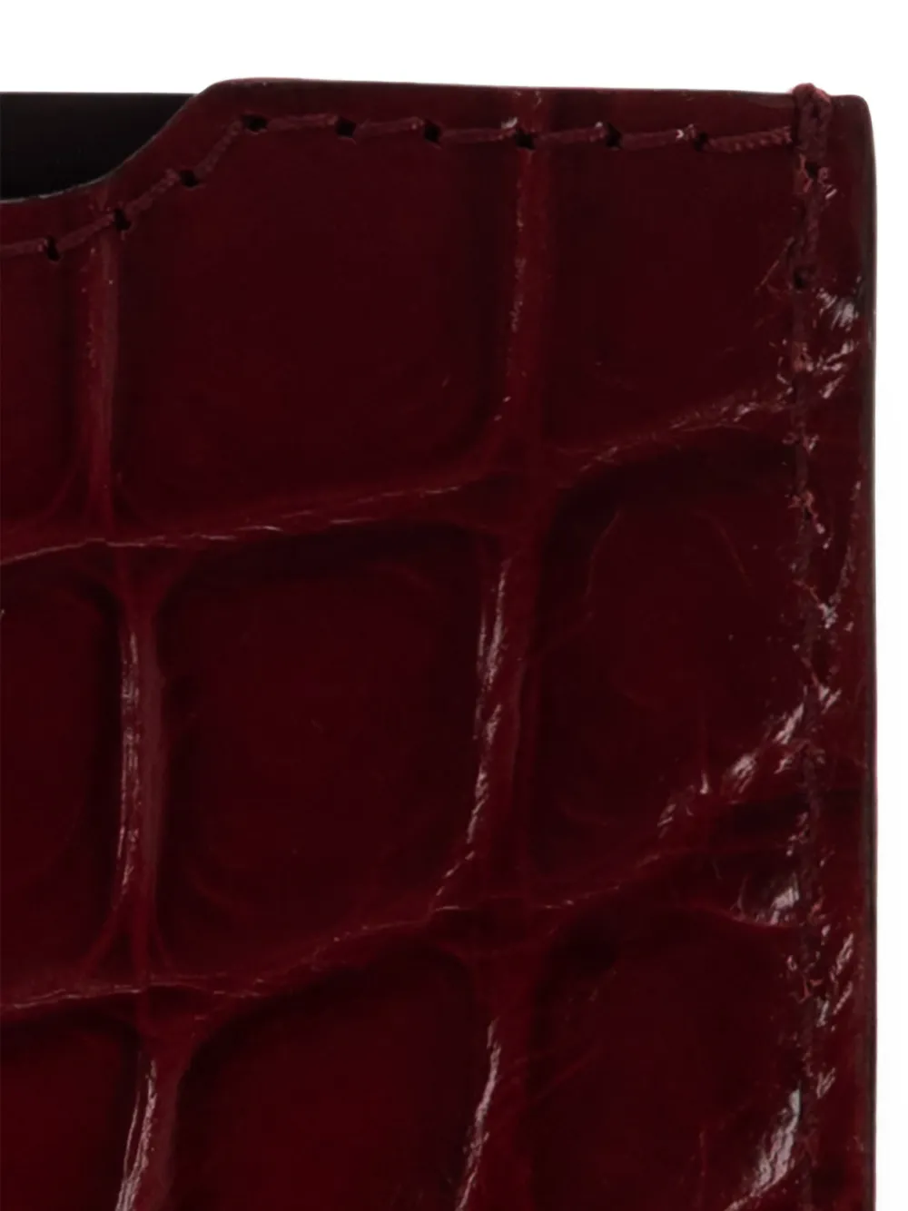 Dolce & Gabbana croc-effect leather card holder Rood