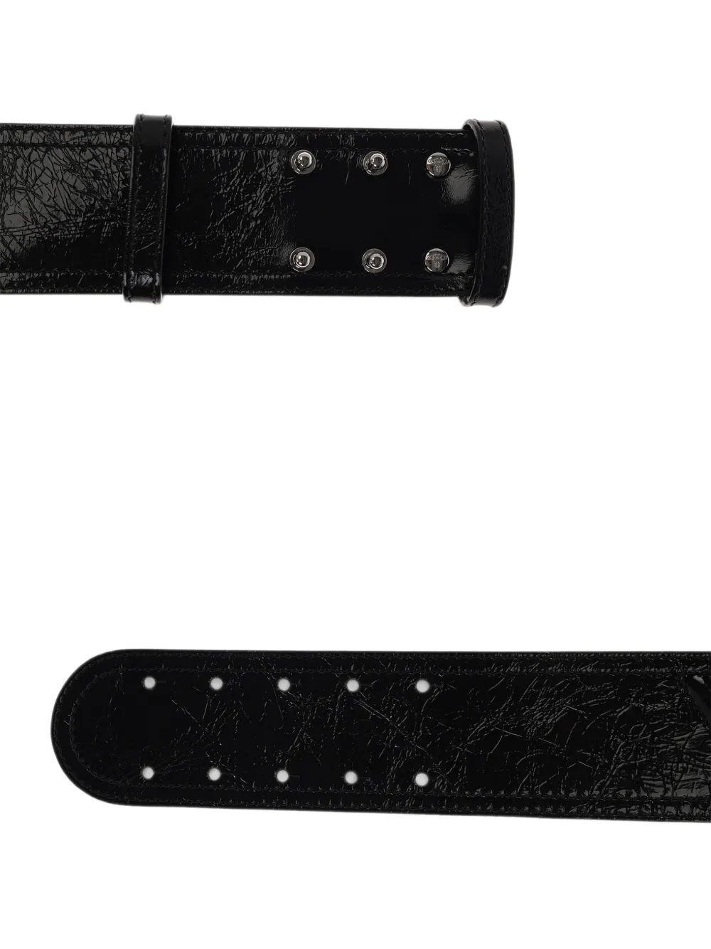 Vivienne Westwood Heart Corset leren riem met hartpatroon Zwart