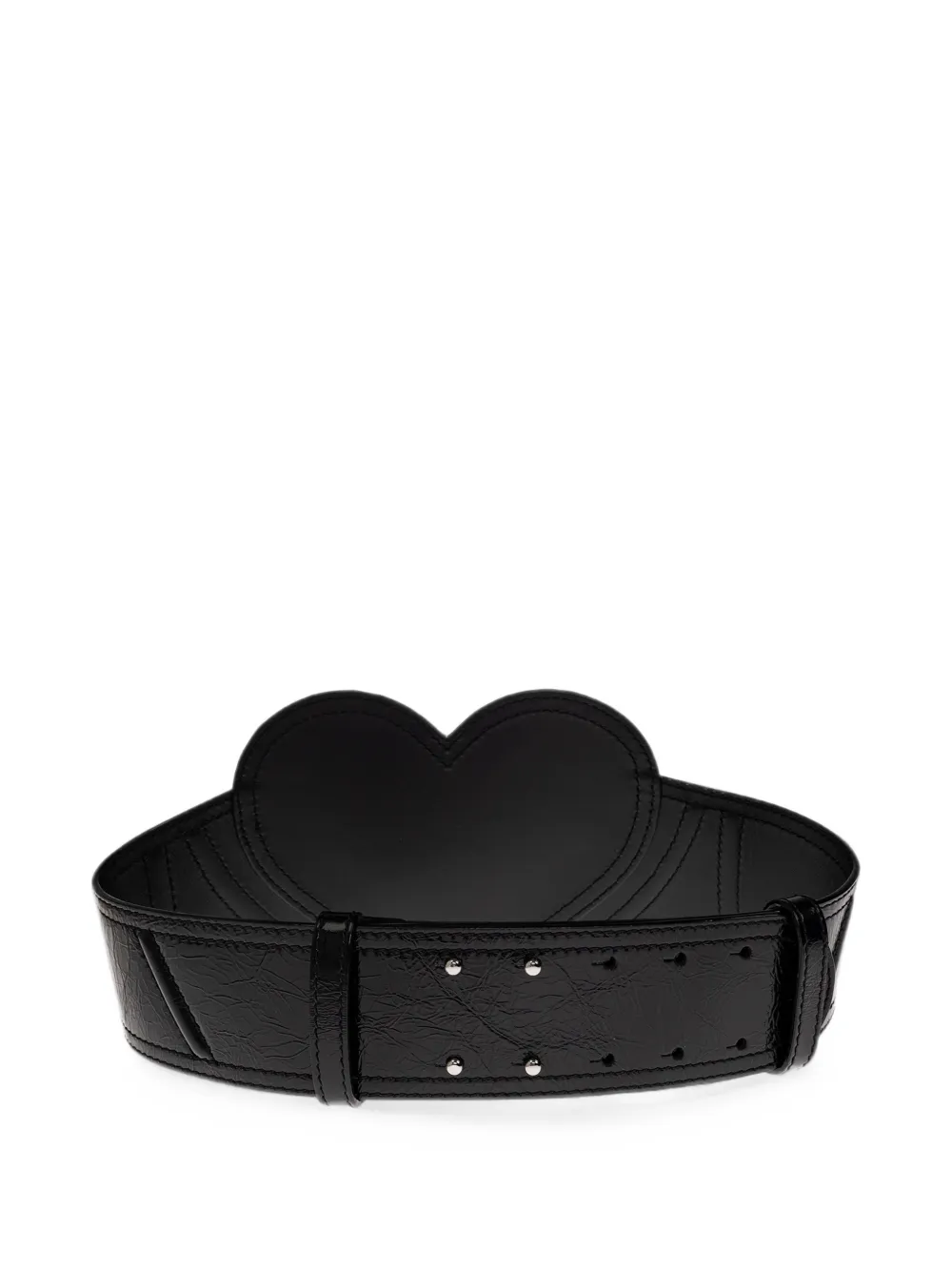 Vivienne Westwood Heart Corset leren riem met hartpatroon Zwart