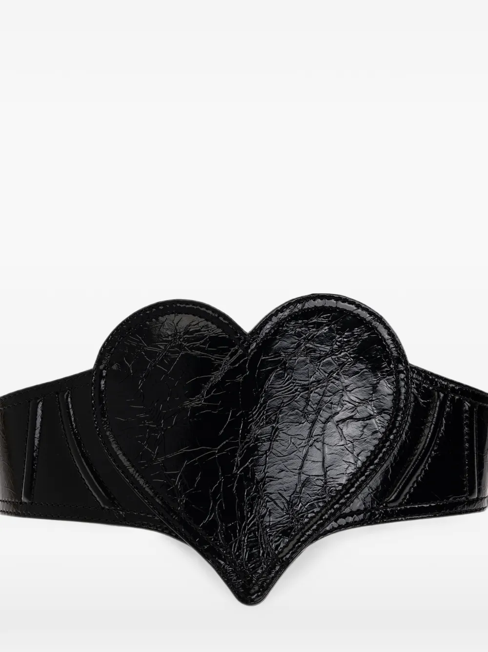 Vivienne Westwood Heart Corset leren riem met hartpatroon Zwart