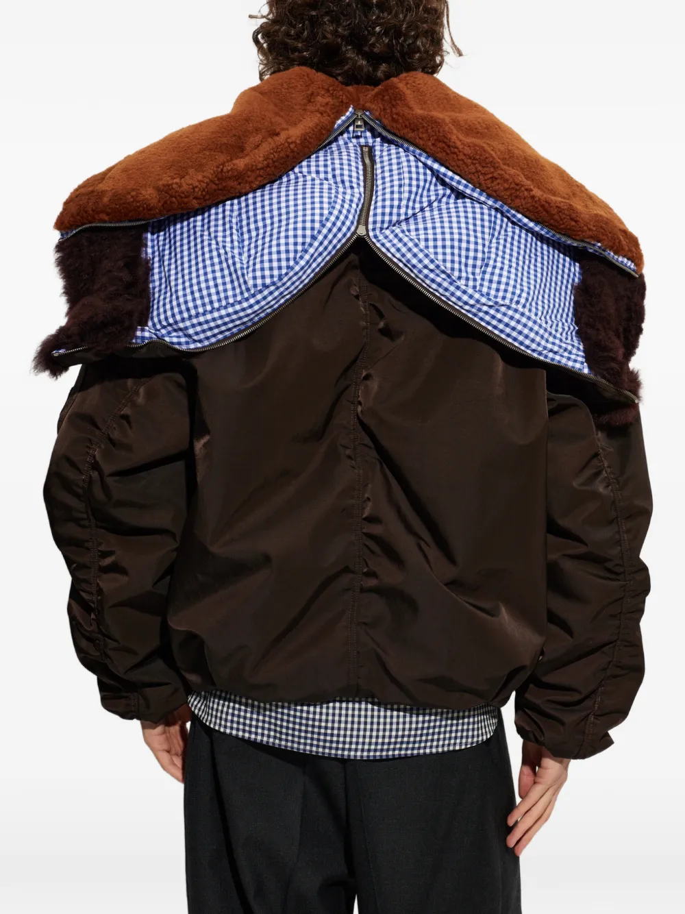 LOEWE Jack met lammy afwerking Bruin