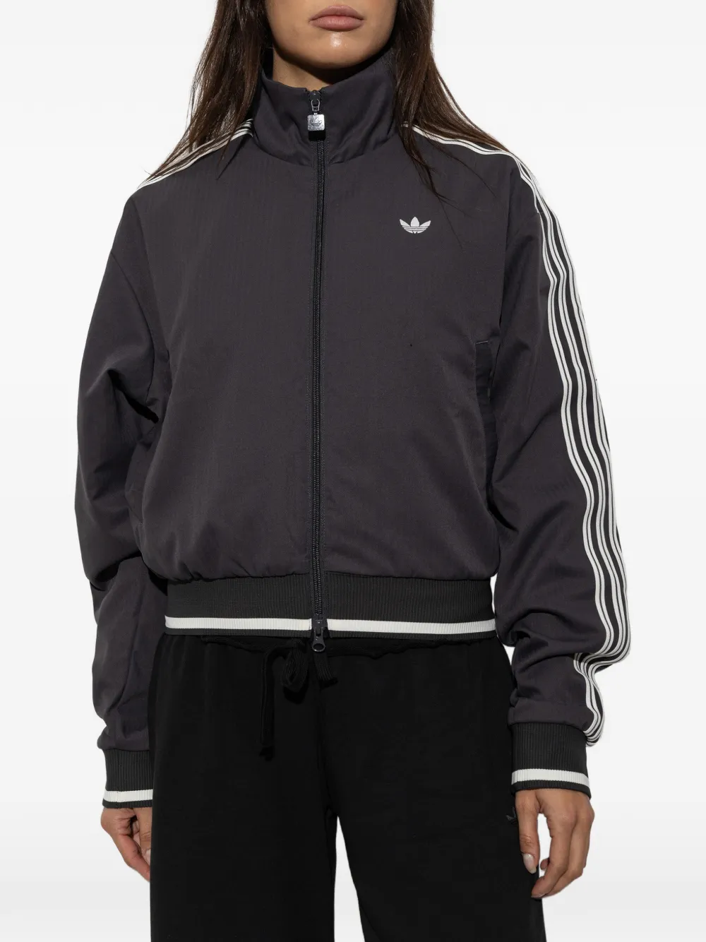 adidas Shirtjack met geborduurd logo Grijs