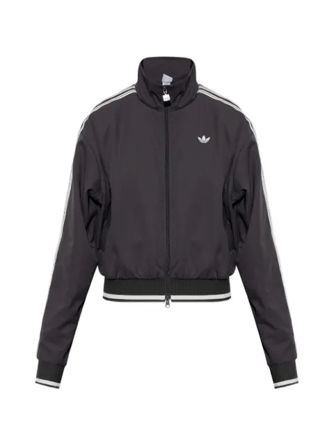 adidas logo-embroidered striped jacket