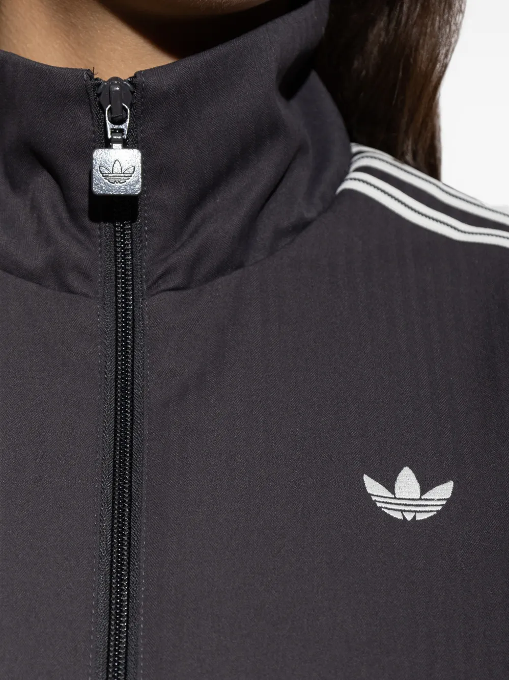 adidas Shirtjack met geborduurd logo Grijs
