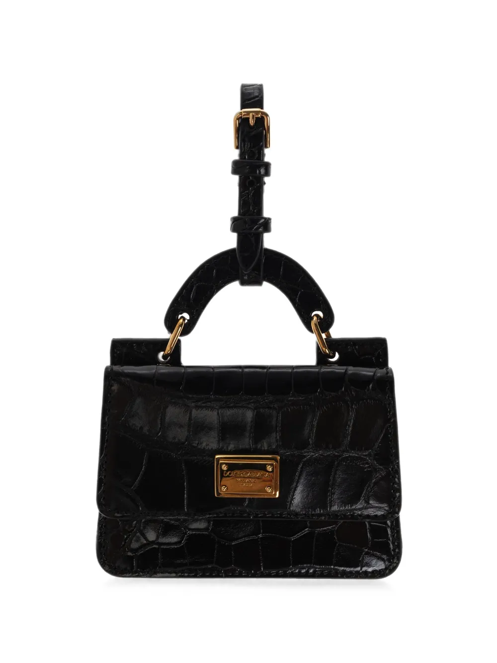 Dolce & Gabbana leather cardholder with logo - Nero