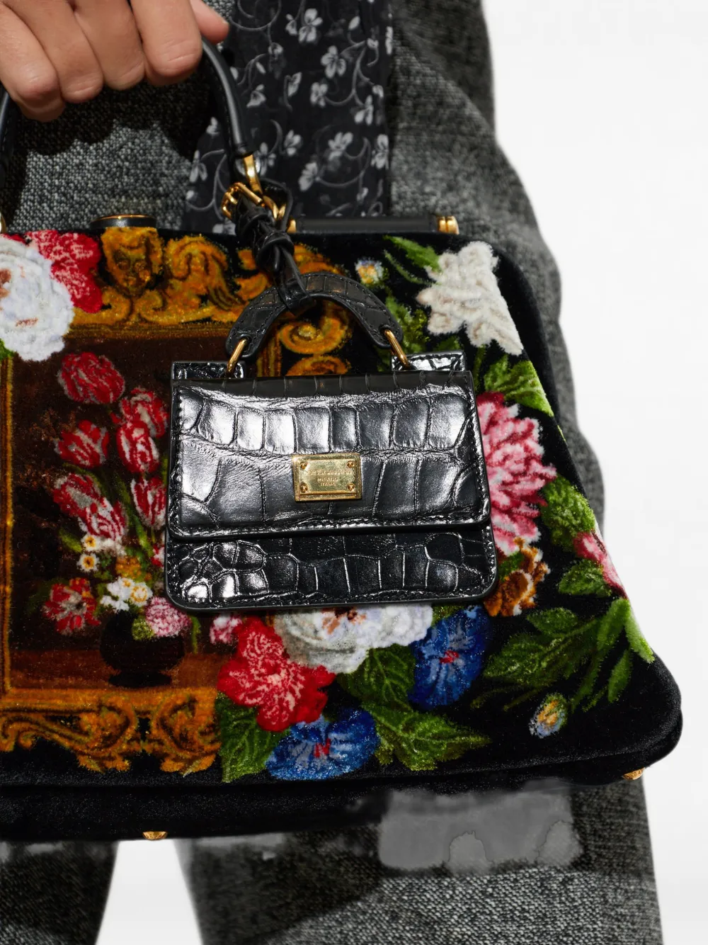 Dolce & Gabbana Leren pasjeshouder met logo Zwart
