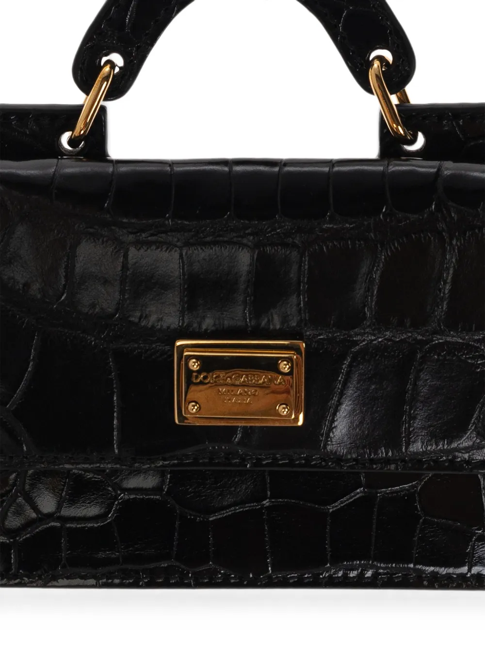 Dolce & Gabbana Leren pasjeshouder met logo Zwart