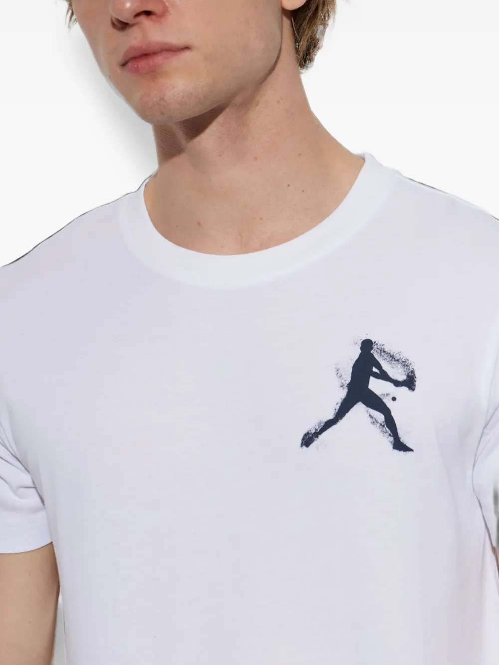 Lacoste x Novak Djokovic set van T-shirt met grafische print en honkbalpet Wit