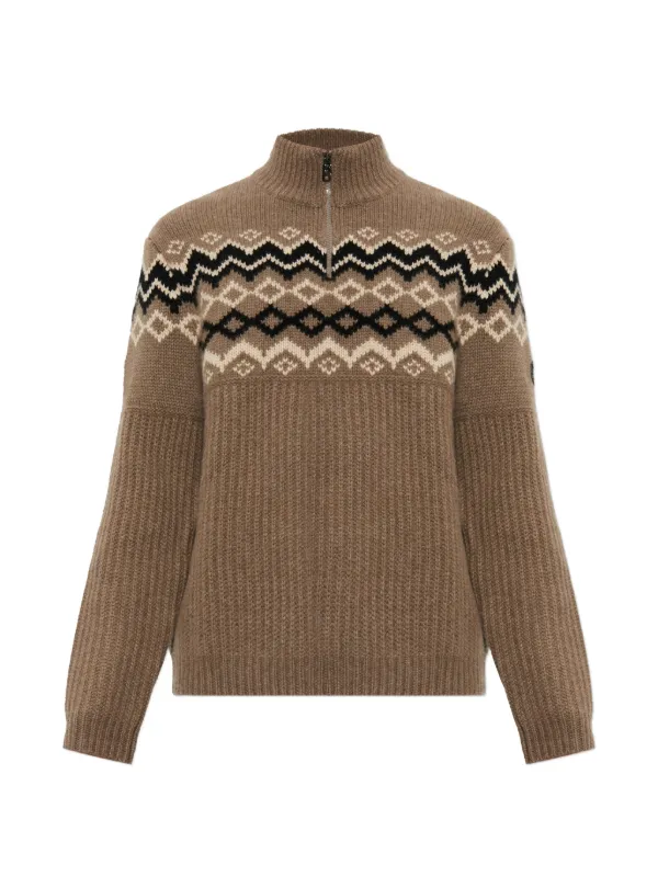 Bogner Ludi Intarsia-knit Sweater in Brown