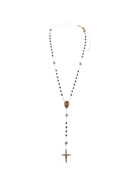 Dolce & Gabbana DG logo-plaque religious-motif necklace
