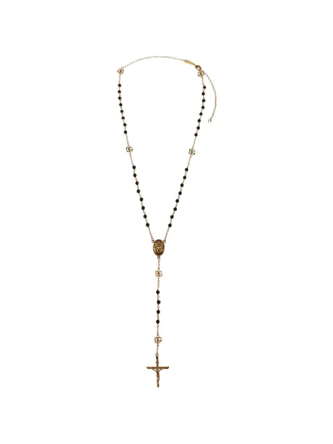 Dolce & Gabbana Halskette mit DG-Logoplakette und religiösem Motiv