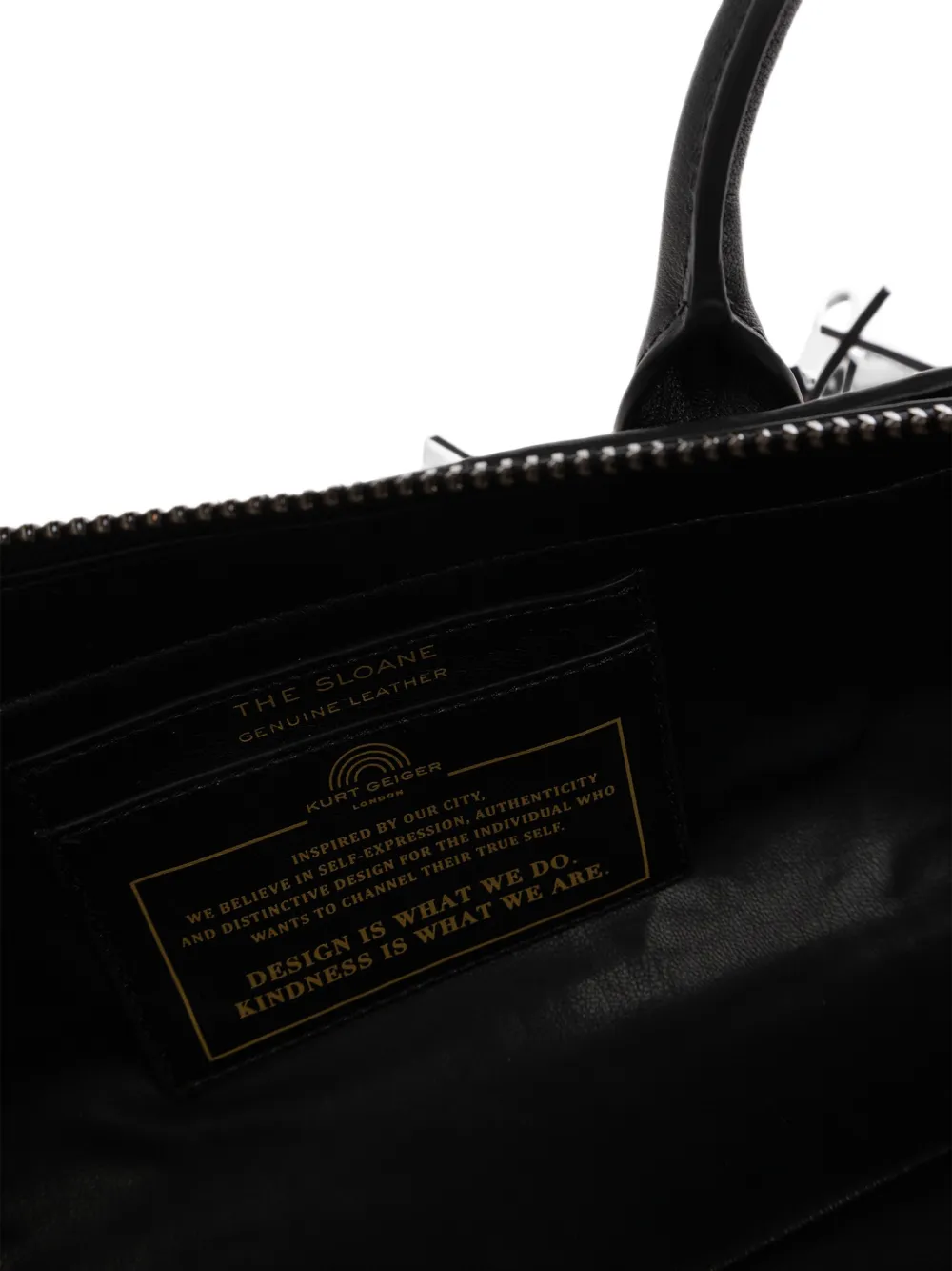Kurt Geiger London Sloane East-West schoudertas met franje Zwart
