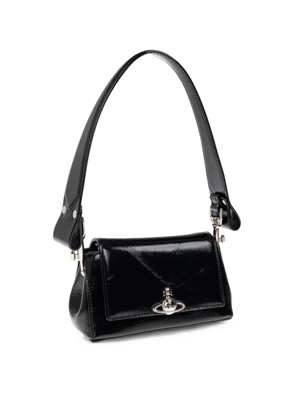 Vivienne Westwood Kleine Hazel handtas met Orb-plakkaat Zwart