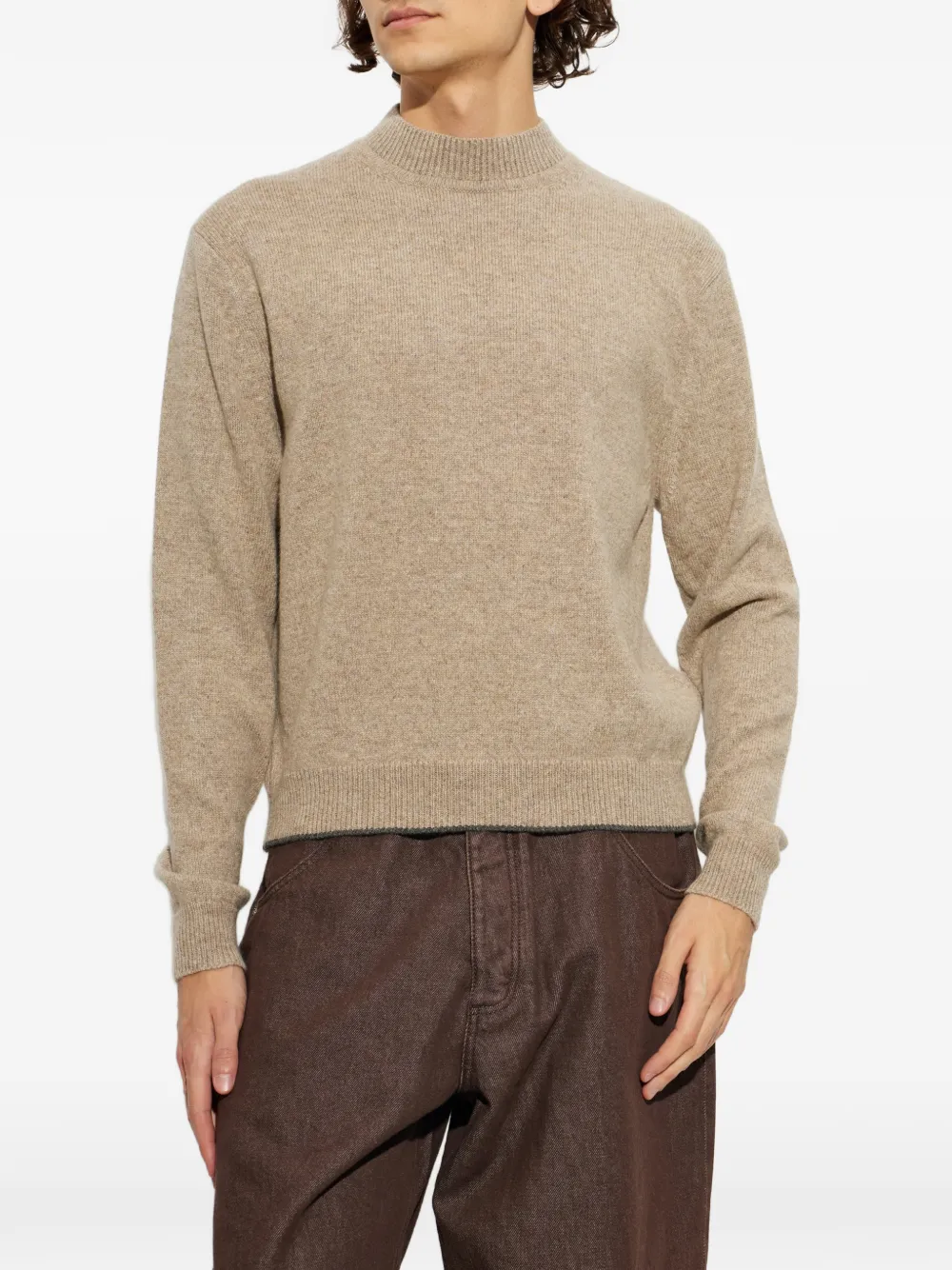 Jacquemus The cachemire gebreide trui Beige