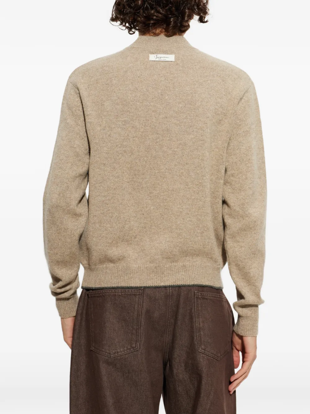 Jacquemus The cachemire gebreide trui Beige