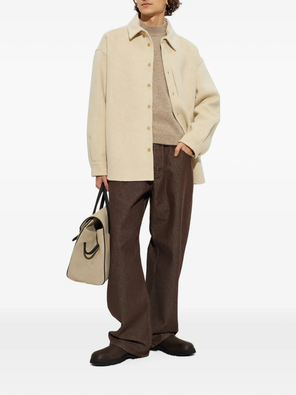Jacquemus The cachemire gebreide trui Beige
