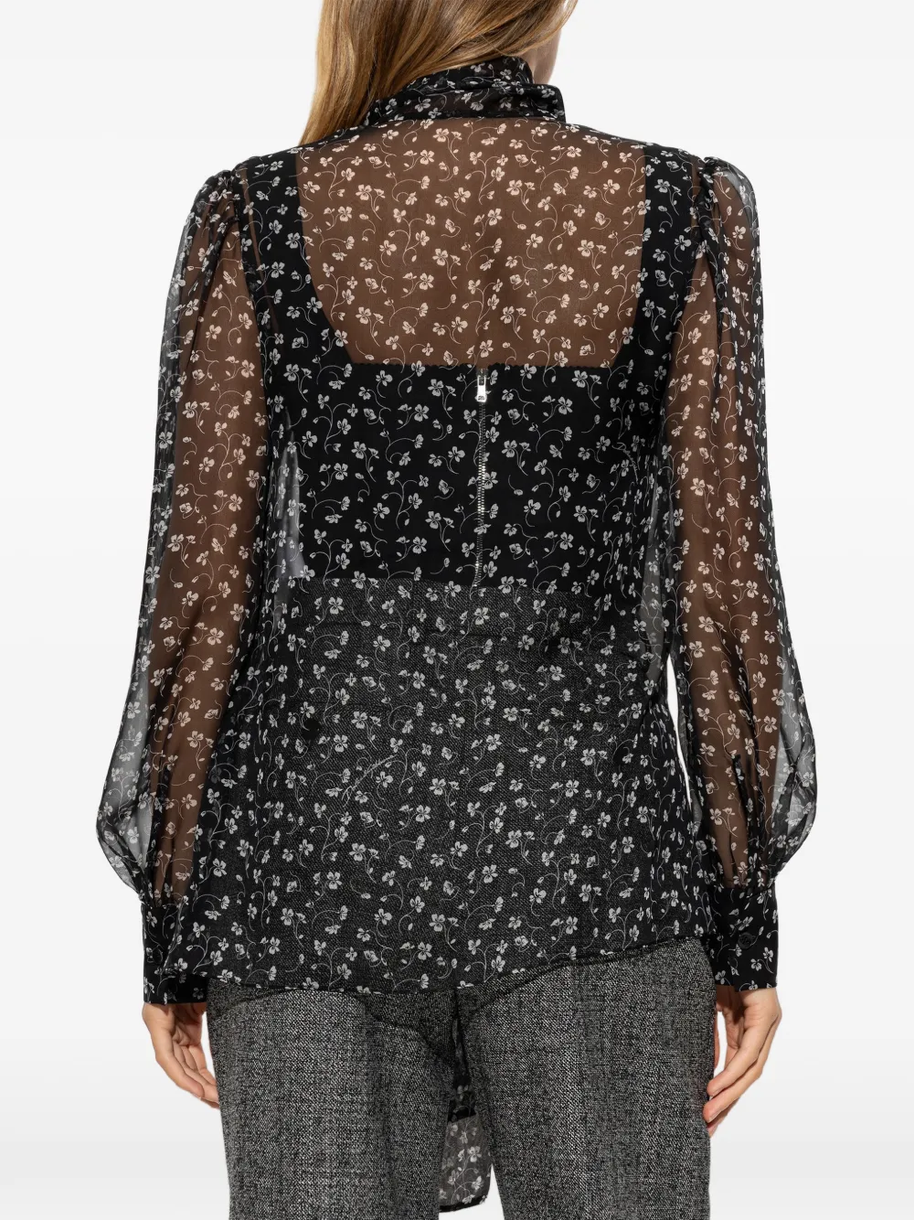 Dolce & Gabbana Blouse met bloemenprint Zwart