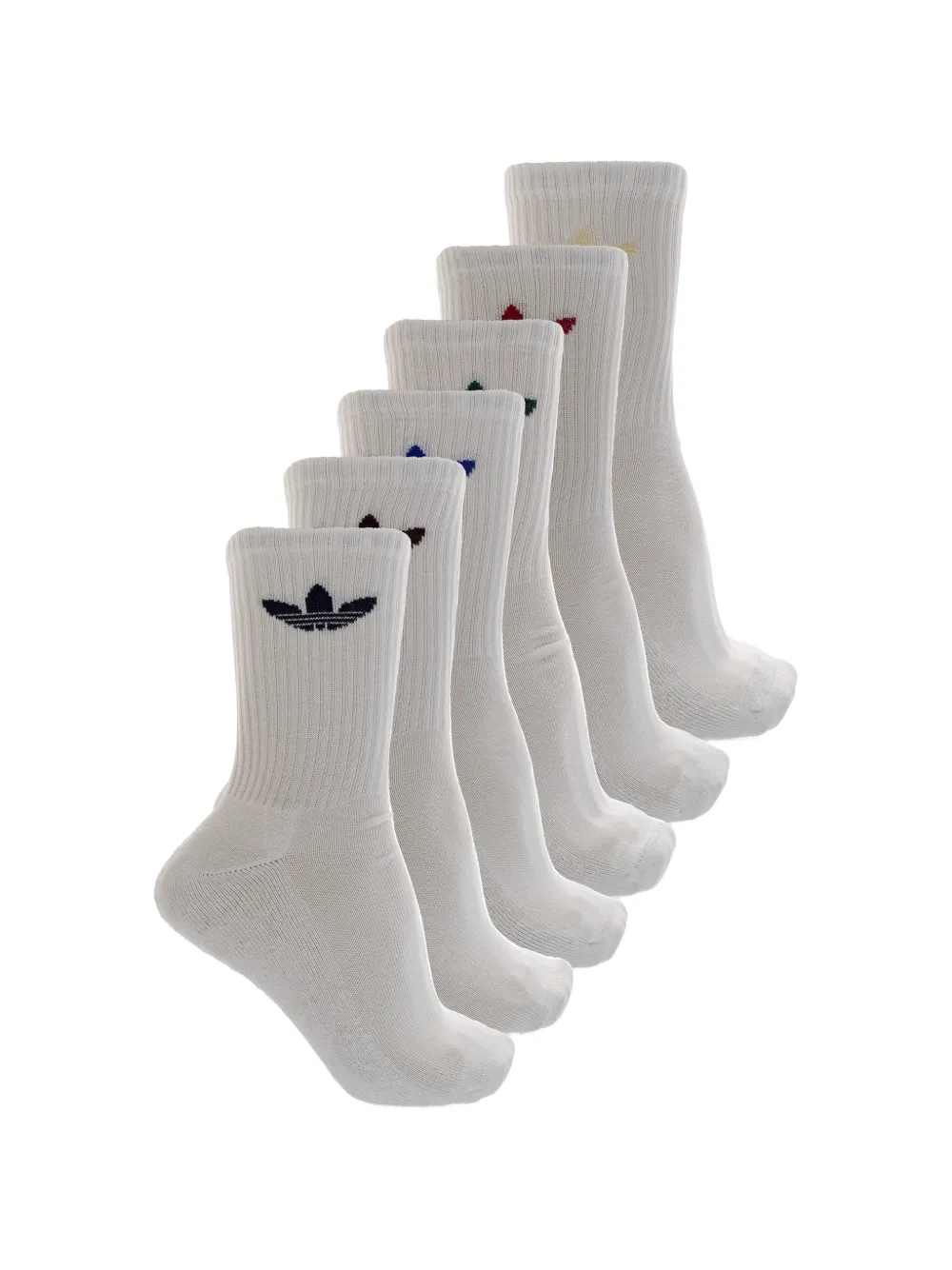adidas Calzini a coste con logo (6 paia) - Bianco