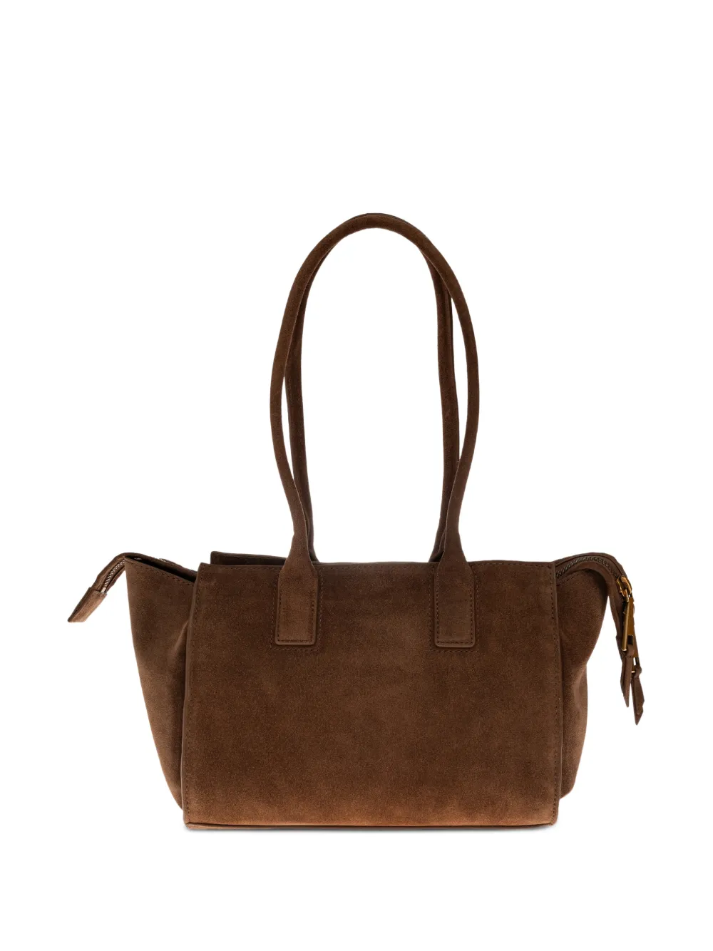 Kurt Geiger London Sloane suède schoudertas met ketting Bruin