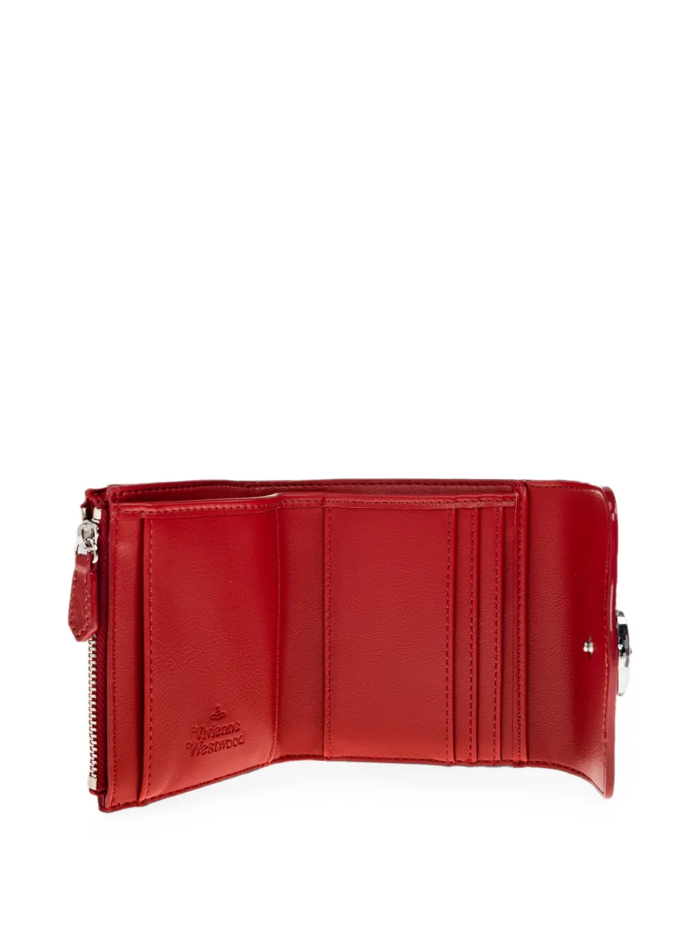 Vivienne Westwood Portemonnee met lakafwerking en Orb-plakkaat Rood