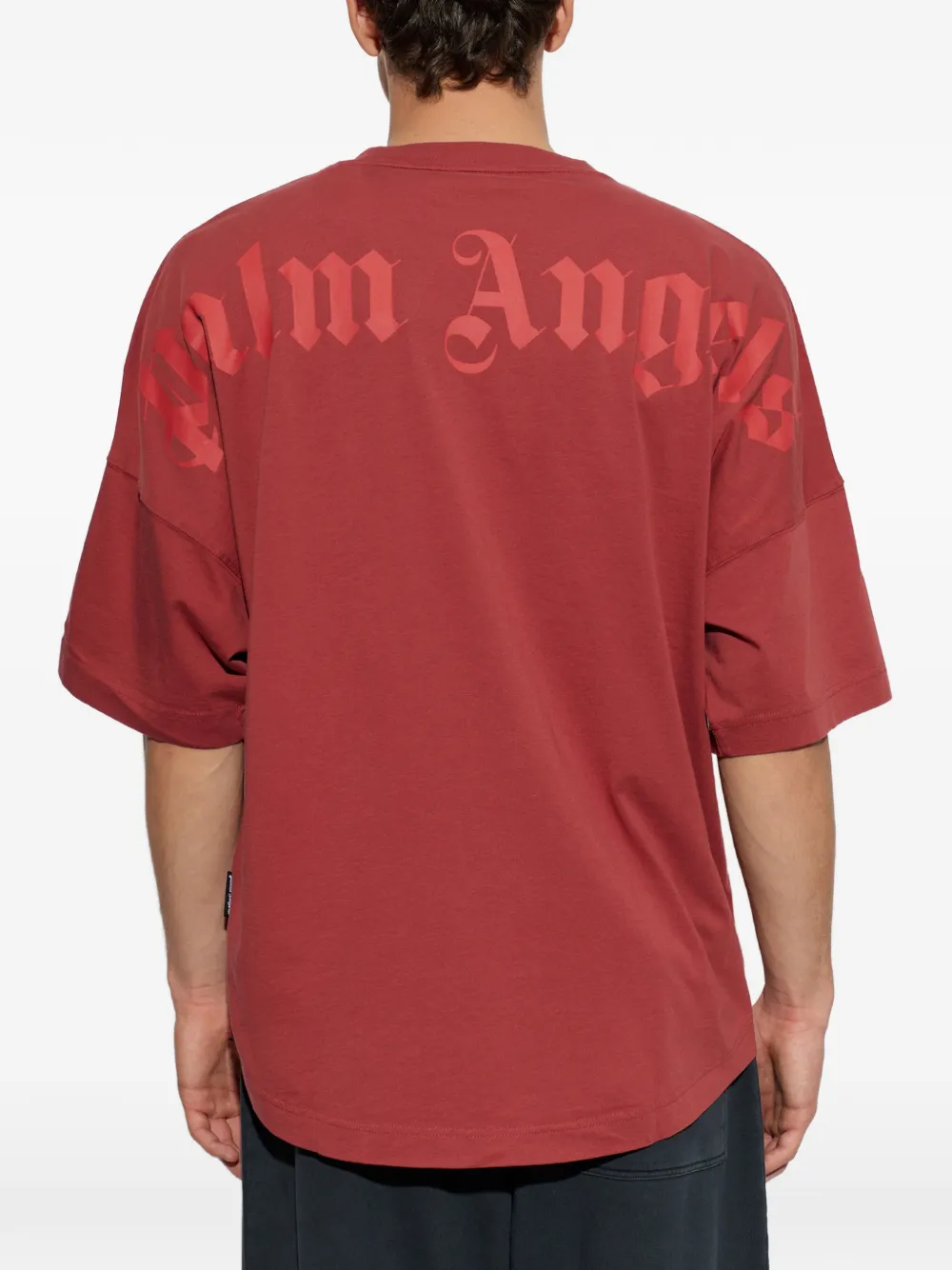 Palm Angels Classic T-shirt met logo-print Rood