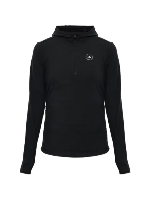 adidas by Stella McCartney hoodie con logo estampado y cierre de un cuarto