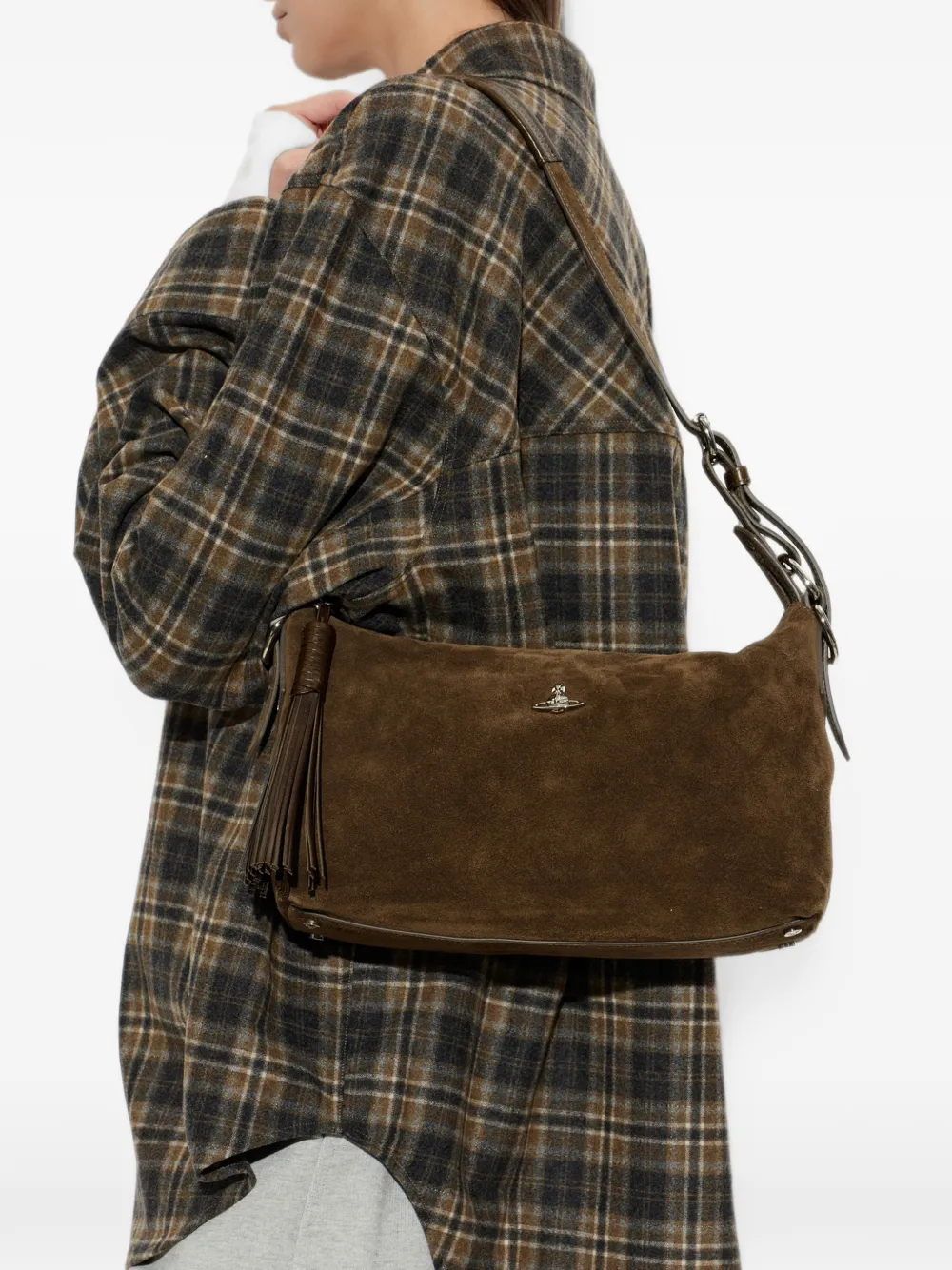 Vivienne Westwood Emma schoudertas met kwastje Bruin