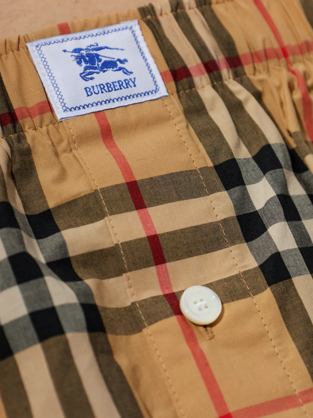 Burberry Check cotton boxer shorts Beige