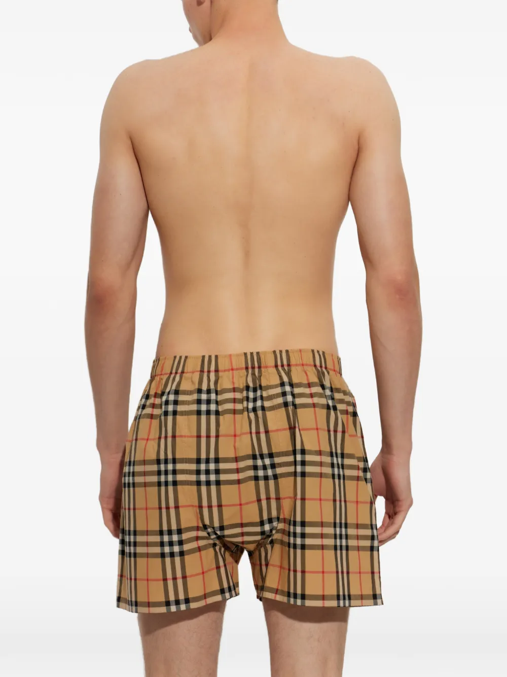 Burberry Check cotton boxer shorts Beige